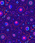 Vibrant Neon Swirl Celestial Rug