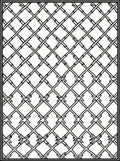 Black White Interlocking Diamond Lattice Rug