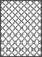 Black White Interlocking Diamond Lattice Rug