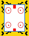 Bold Yellow Black Red Geometric Circles Rug
