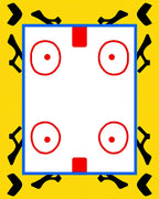 Bold Yellow Black Red Geometric Circles Rug