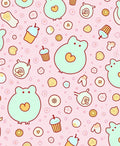 Cute Mint Green Froggy Treats Rug