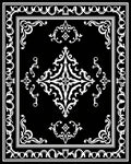 Monochromatic Filigree Centerpiece Rug