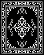 Monochromatic Filigree Centerpiece Rug