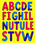 Bold Primary Alphabet Blocks Rug