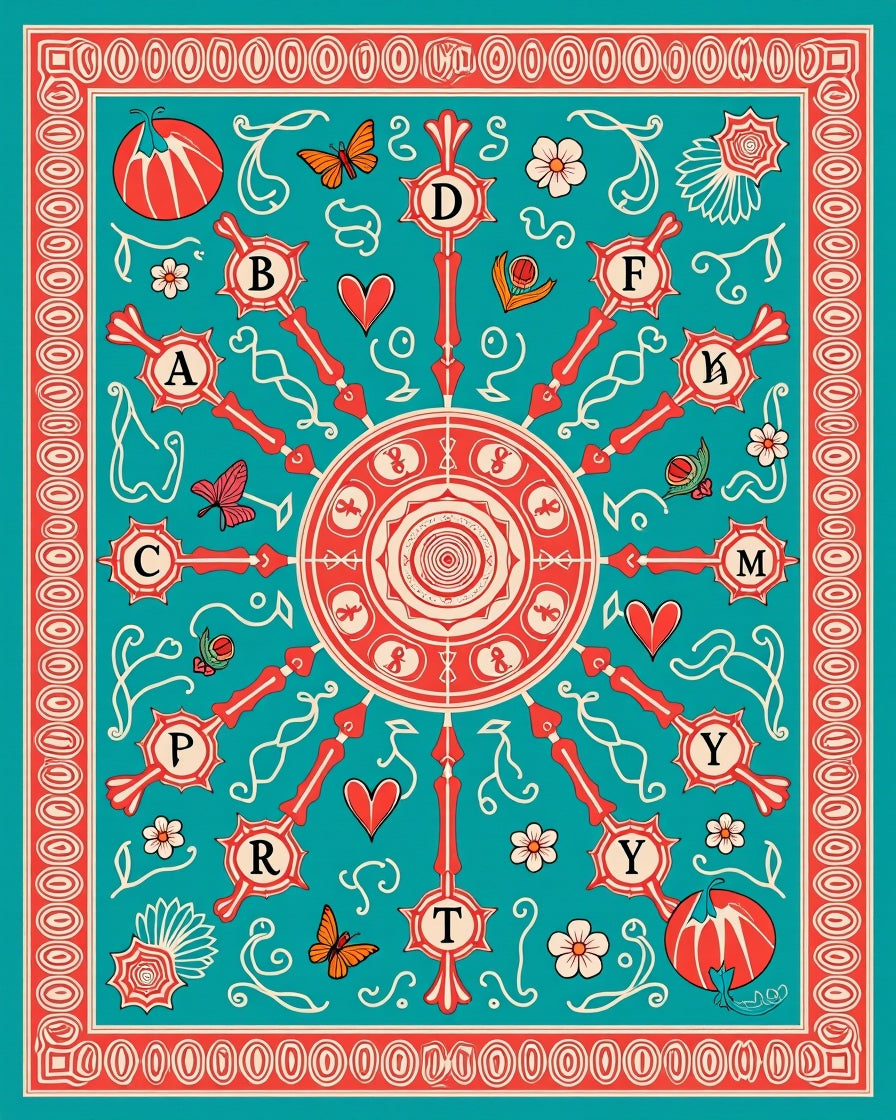 Floral Sunburst Mandala With Butterflies Rug