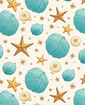 Oceanic Shell Starfish Arrangement Rug