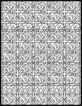 Modern Black White Geometric Grid Rug