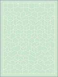 Mint Green Geometric Cube Motif Rug