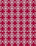 Crimson White Art Deco Fan Rug
