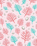 Coral Sea Life Abstract Pink Rug