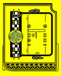 Yellow Black Checkerboard Race Day Rug