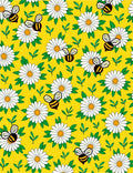 Yellow Daisy Bee Garden Whimsical Rug