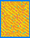 Vibrant Yellow Hexagonal Alphabet Rug