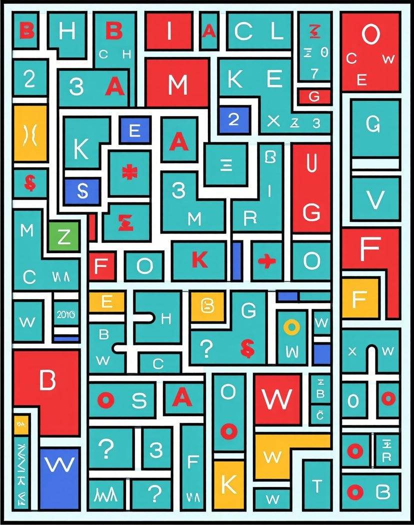 Alphabet City Blocks Composition Rug