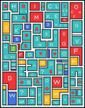 Alphabet City Blocks Composition Rug