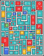 Alphabet City Blocks Composition Rug