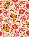 Cheeky Cheetah Floral Sketch Cream Rug