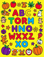 Alphabet Animals and Fruits Collage Rug