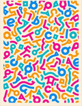 Retro Pop Abstract Shapes Rug