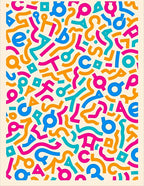Retro Pop Abstract Shapes Rug