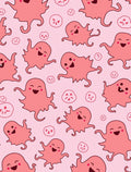 Playful Pink Octopus Galaxy Tapestry Rug