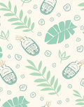 Aqua Leaf Tribal Footwear Rug