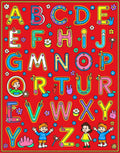 Bright Alphabet Characters Floral Border Rug