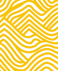 Golden Yellow Abstract Wavy Stripes Rug
