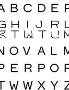 Alphabet Typography Monogrammed Rug