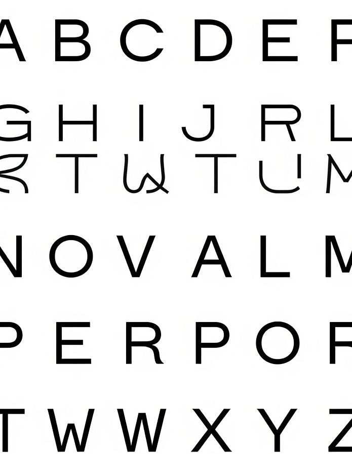 Alphabet Typography Monogrammed Rug