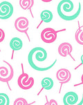 Whimsical Pink Teal Swirl Lollipops Rug