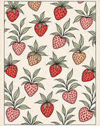 Vintage Strawberry Garden Cream Rug