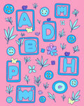 Alphabet Garden With Butterflies Rug