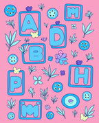 Alphabet Garden With Butterflies Rug