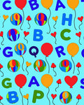 Colorful Balloon Alphabet Party Rug