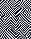 Sophisticated Black White Geometric Maze Rug