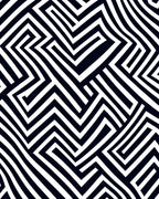 Sophisticated Black White Geometric Maze Rug