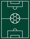 Green Soccer Field Football Ball Rug