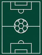 Green Soccer Field Football Ball Rug