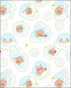 Cute Sleeping Bears on Clouds Rug