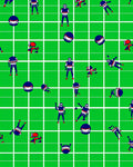 Green White Grid Football Players Rug