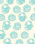 Teal Swirl Abstract Circles Rug