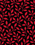 Crimson Branches On Black Background Rug