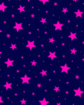 Deep Blue Hot Pink Starry Night Rug