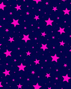 Deep Blue Hot Pink Starry Night Rug