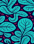 Teal Foliage With Coral Accents Rug