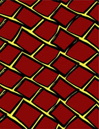 Crimson Yellow Diamond Weave Rug