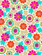 Vibrant Multi-Color Floral Garden Rug