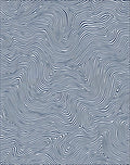 Dark Blue Organic Line Swirl Rug